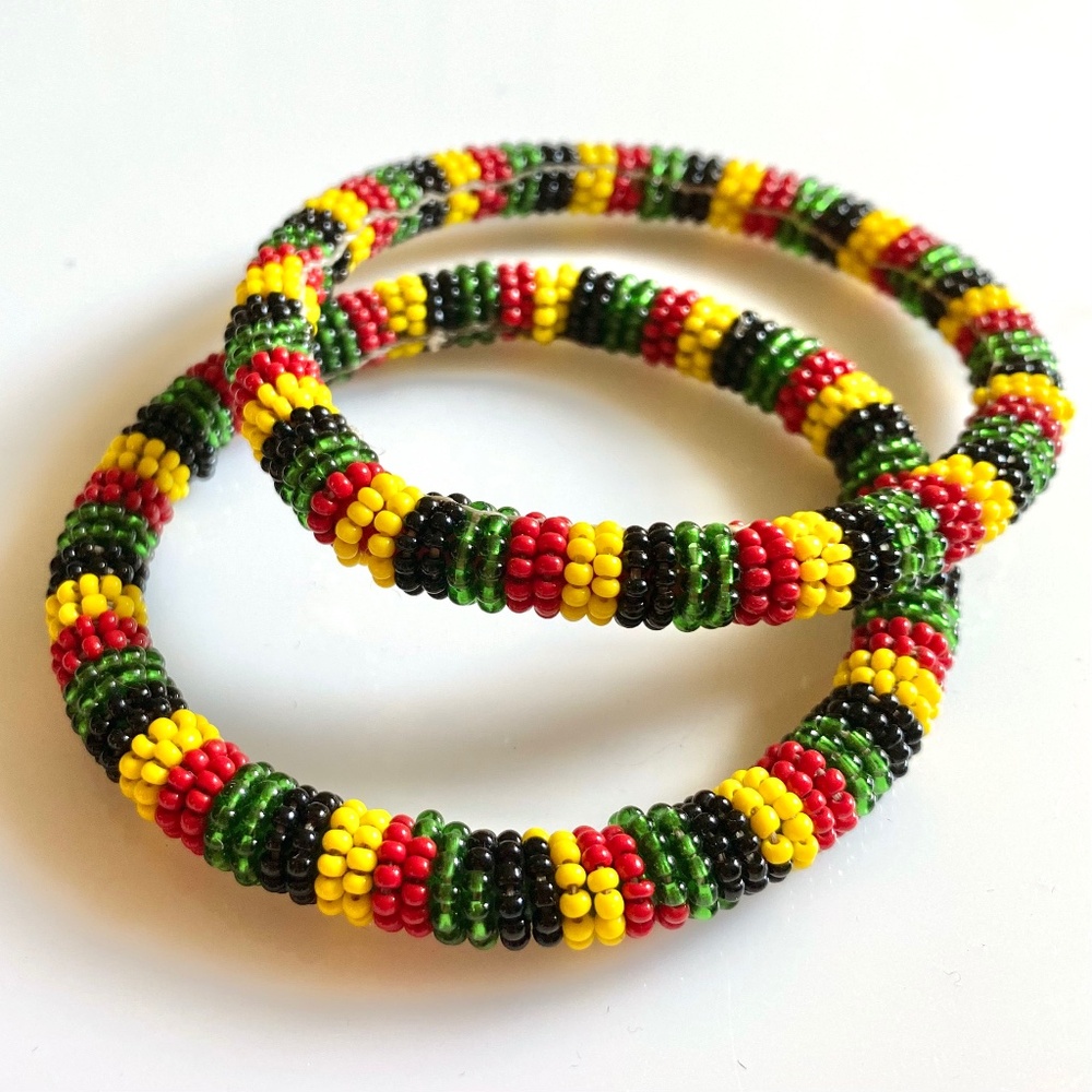 2 EAST AFRICAN SEAD BEAD BRACELETS - SOLD TOGETHER